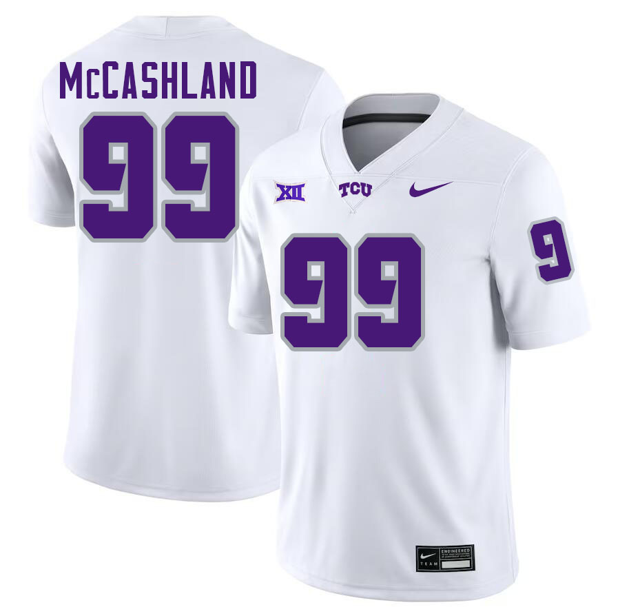 #99 Nate McCashland TCU Jersey,Texas Christian University Horned Frogs Football Jersey-White